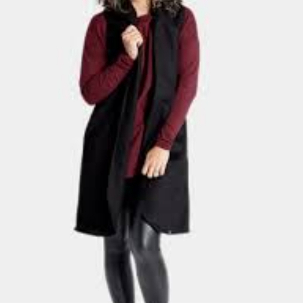 Lost In Layers Wool Open Cowl Vest(handmade In Canada) - L/XL